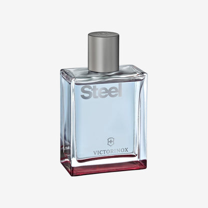 VICTORINOX Steel Eau de Toilette für Herren, Parfüm mit Veilchenblättern und Weißtanne, Aquatisch und frisch, 100 ml, V0000896