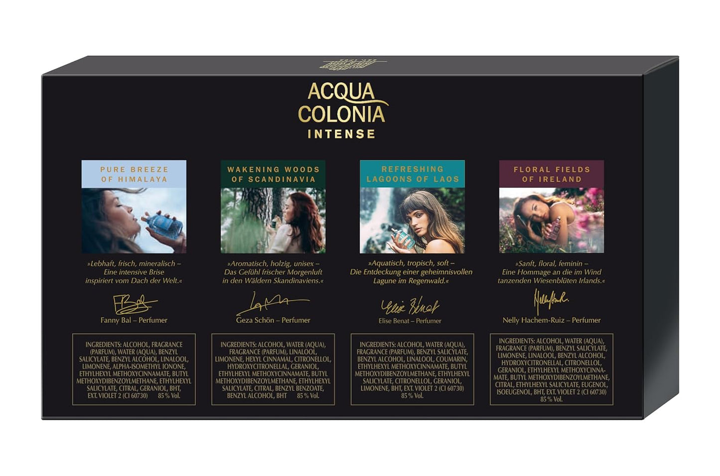 4711 Acqua Colonia® Intense Miniaturenset | Eau de Cologne - Wellness für die Sinne | 4x8ml Natural Spray