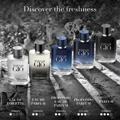 Armani beauty Acqua di Giò Profondo – Eau de Parfum Nachfüller – Köln für Männer – frischer & aromatischer Herrenduft – Mandarine, Lavendel, Zedernholznoten