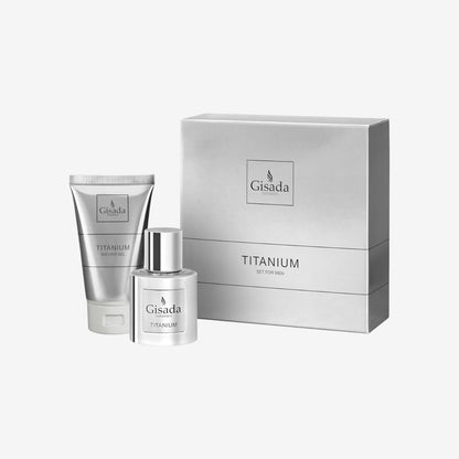 Gisada Titanium Herren-Duftset, Eau de Parfum 50 ml, Duschgel 100 ml