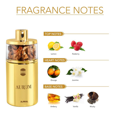 Ajmal Aurum Eau de Parfum, original, 75 ml