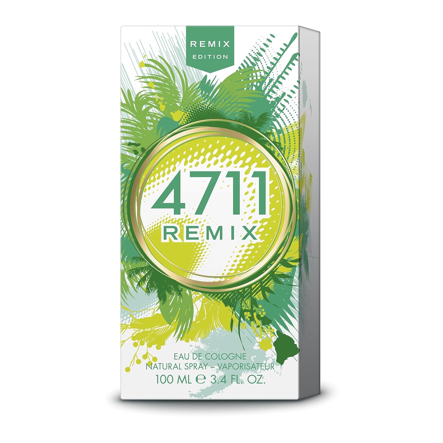 4711® Remix Cologne Green Oasis I Eau de Cologne - spritzig - frei - abenteuerlustig - für wahre Lebensfreude! I 100ml Natural Spray Vaporisateur