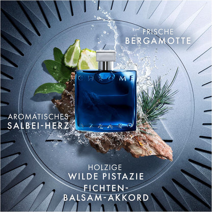 Azzaro Chrome, Parfüm für Herren, Eau de Parfum, Frischer und zitrischer Duft mit Bergamotte, Tannenbalsam und Mastixstrauch