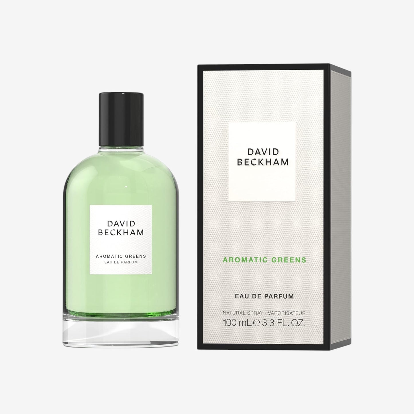 David Beckham Aromatic Greens, Eau de Parfum for him, holzig-grüner Herrenduft, Glasflakon, 100 ml