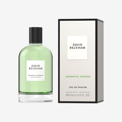 David Beckham Aromatic Greens, Eau de Parfum for him, holzig-grüner Herrenduft, Glasflakon, 100 ml