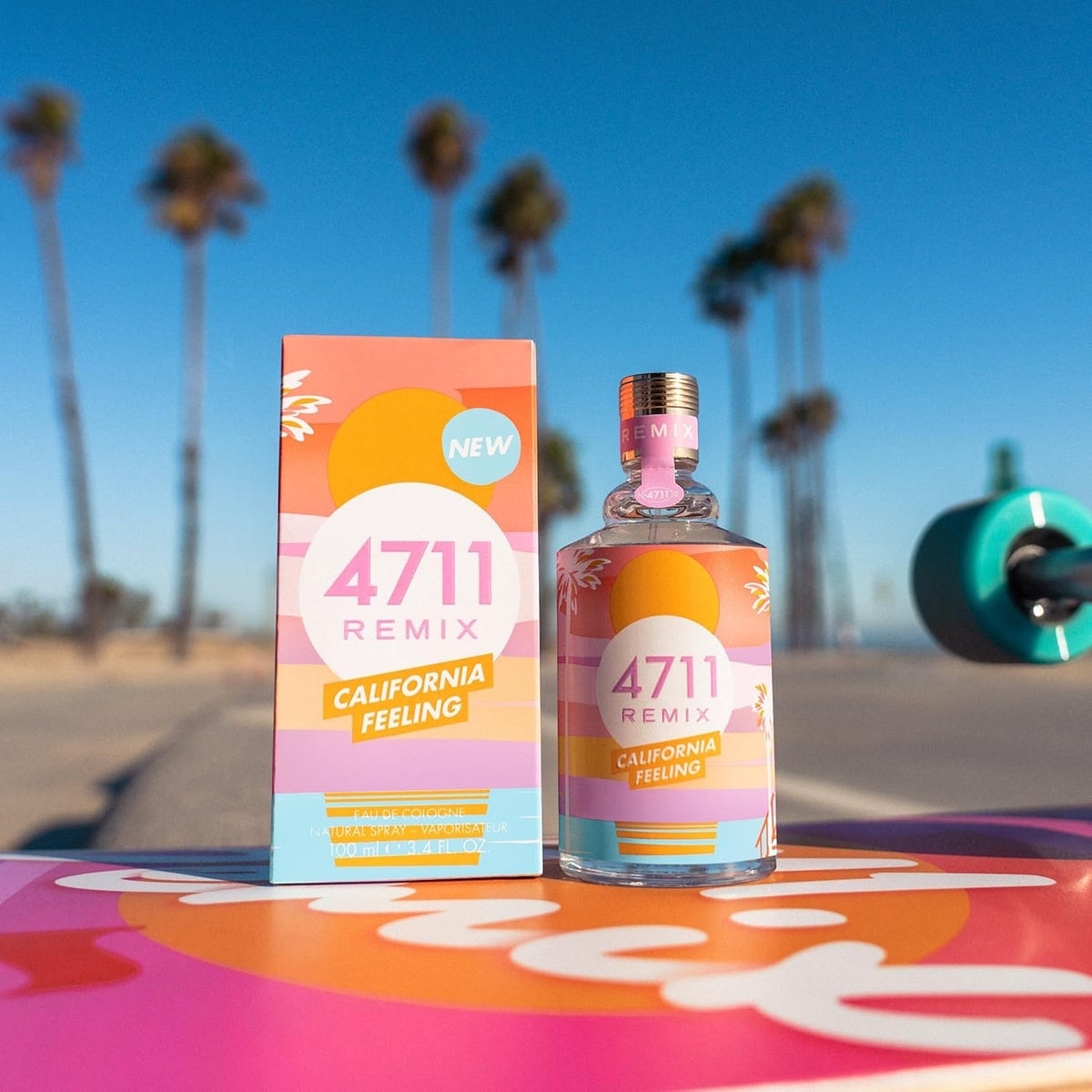 4711® Remix California Feeling I Geschenkset - zitrisch - fruchtig - floral - für einen Unvergesslichen Sommer I Eau de Cologne 100ml & Bodylotion 75ml