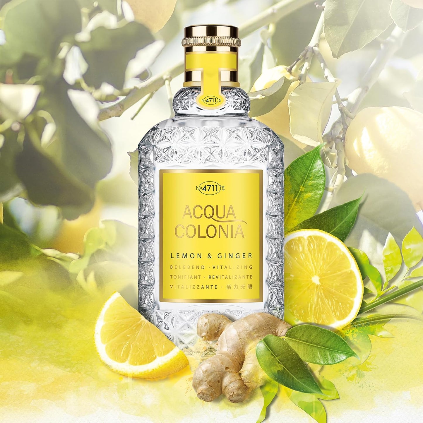 4711 Acqua Colonia® Lemon & Ginger | Eau de Cologne - belebend - Wellness für die Sinne | 50ml Natural Spray