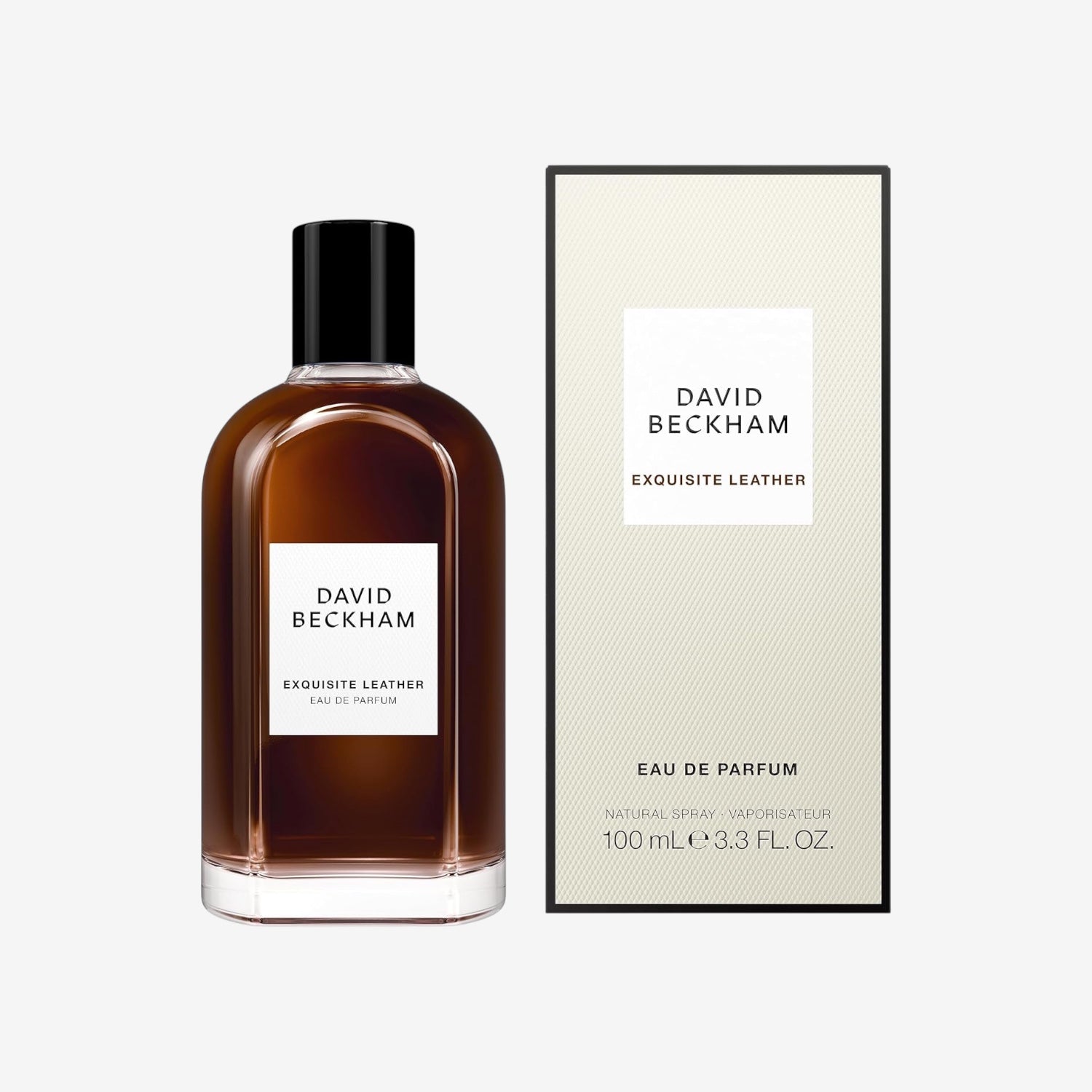 David Beckham Collection, Exquisite Leather, Eau de Parfum für Herren, mit Rauch- und Lederakkord – Duft für Herren, 100 ml