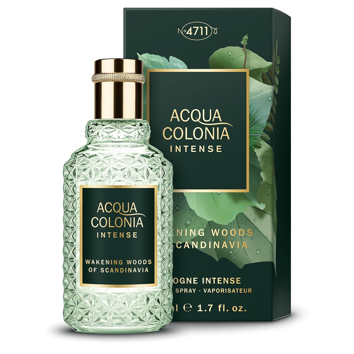 4711 Acqua Colonia® Intense Wakening Woods of Scandinavia | Eau de Cologne - aromatisch-holzig - Wellness für die Sinne | 50ml Natural Spray