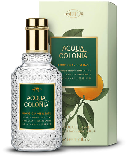 4711 Acqua Colonia® Blood Orange & Basil | Eau de Cologne - stimulierend - Wellness für die Sinne | 100ml Natural Spray