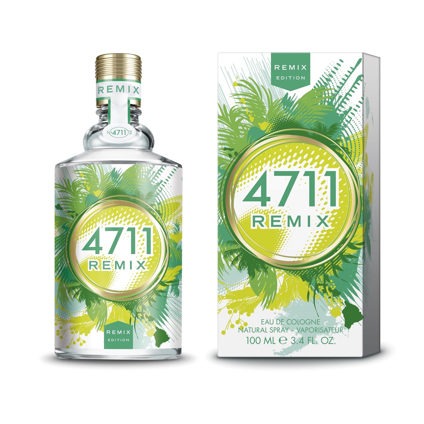 4711® Remix Cologne Limette - Sparkling Island I Eau de Cologne - fruchtig - spritzig - sommerlich - die fruchtig-frische Limitte neu im prickelnden Mix! I 100ml Natural Spray Vaporisateur