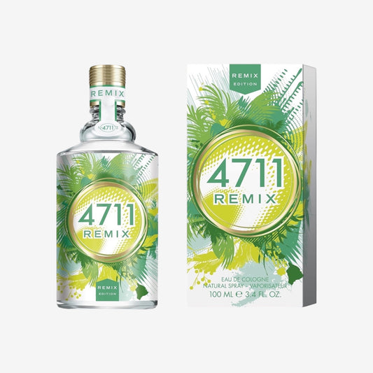 4711® Remix Cologne Green Oasis I Eau de Cologne - spritzig - frei - abenteuerlustig - für wahre Lebensfreude! I 100ml Natural Spray Vaporisateur