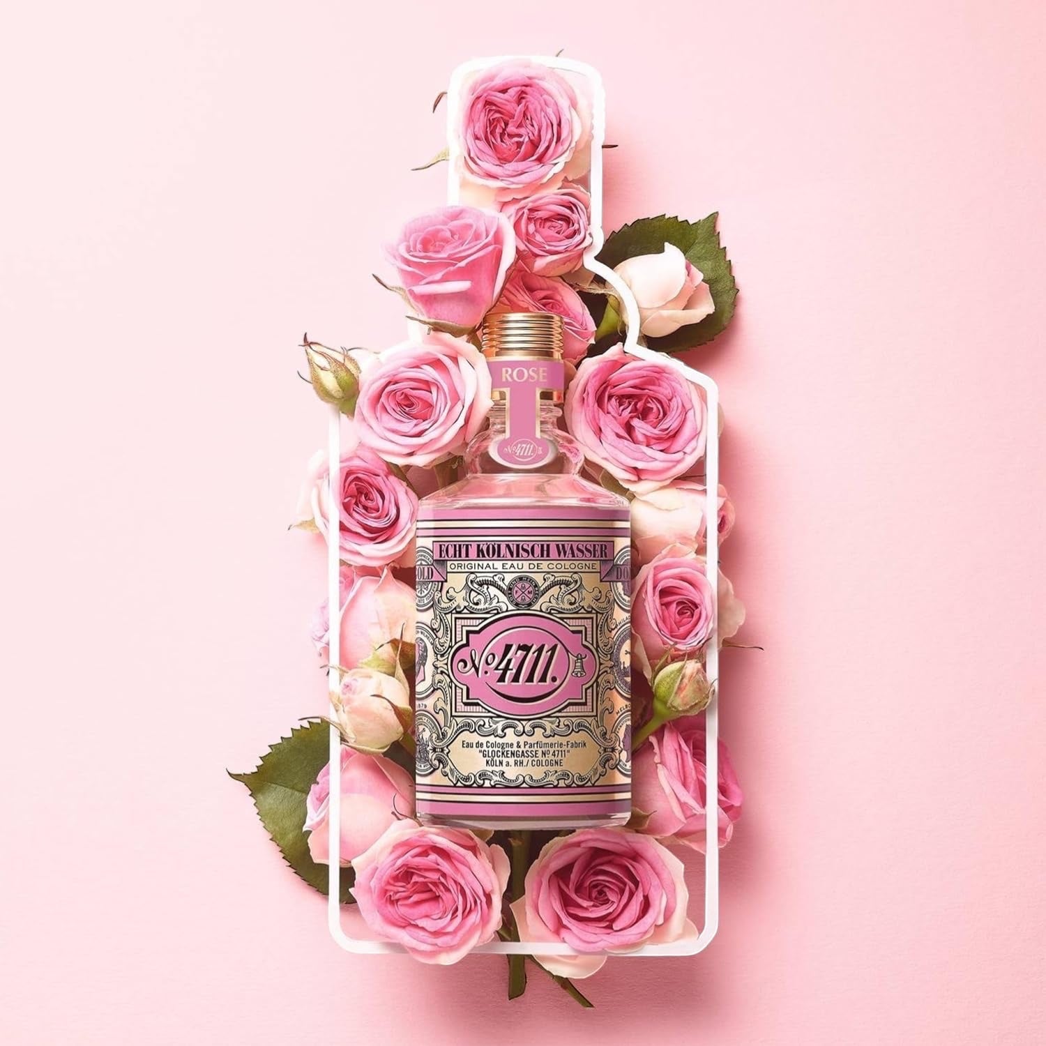 4711® Echt Kölnisch Wasser I Floral Collection - ROSE - Eau de Cologne - florale Neuinterpretation der Ikone - romantisch – weiblich – sanft I 100ml Natural Spray Vaporisateur