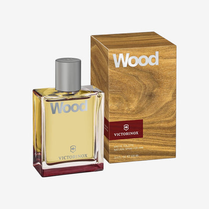VICTORINOX Wood Eau de Toilette für Herren, Parfüm mit Nussbaumholz und Zitrus, Holzig und frisch, Vegan, 100 ml, V0001229