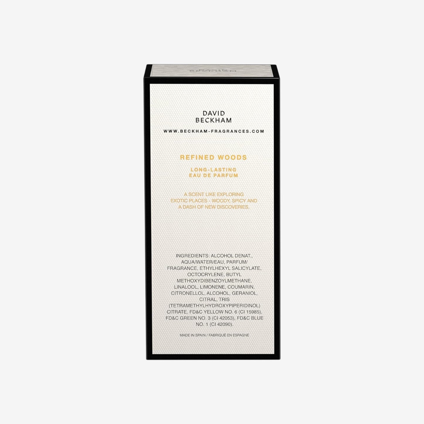 David Beckham Refined Woods, Eau de Parfum for him, orientalisch-holziger Herrenduft, Glasflakon, 100 ml
