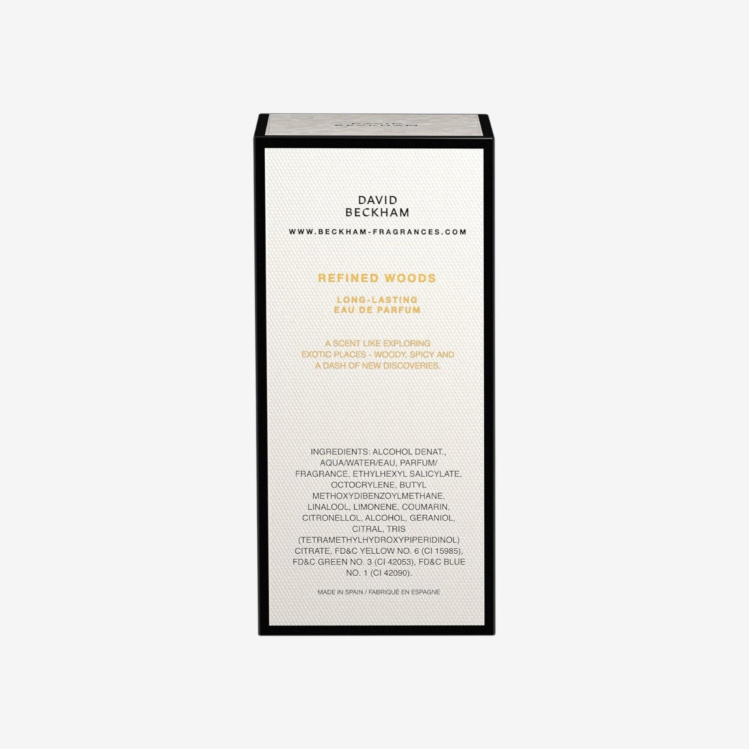 David Beckham Refined Woods, Eau de Parfum for him, orientalisch-holziger Herrenduft, Glasflakon, 100 ml
