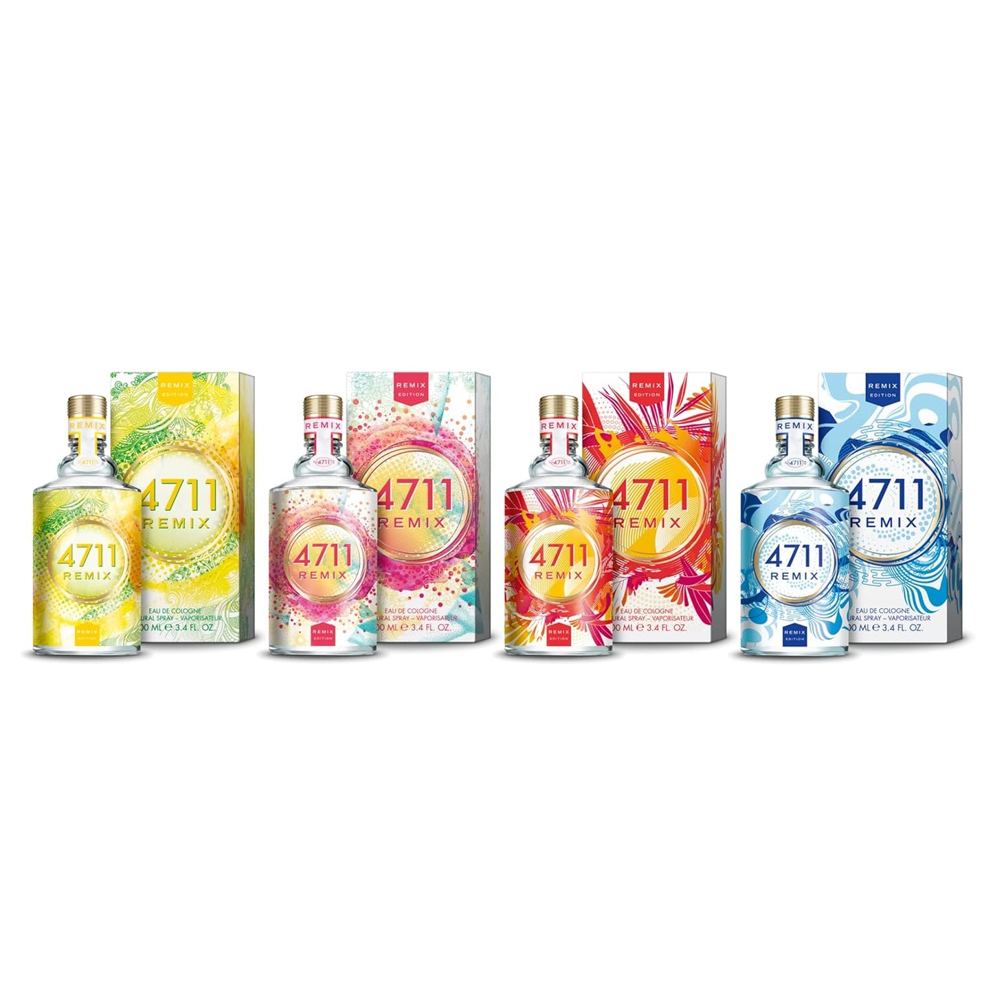 4711® Remix Cologne Limette - Sparkling Island I Eau de Cologne - fruchtig - spritzig - sommerlich - die fruchtig-frische Limitte neu im prickelnden Mix! I 100ml Natural Spray Vaporisateur