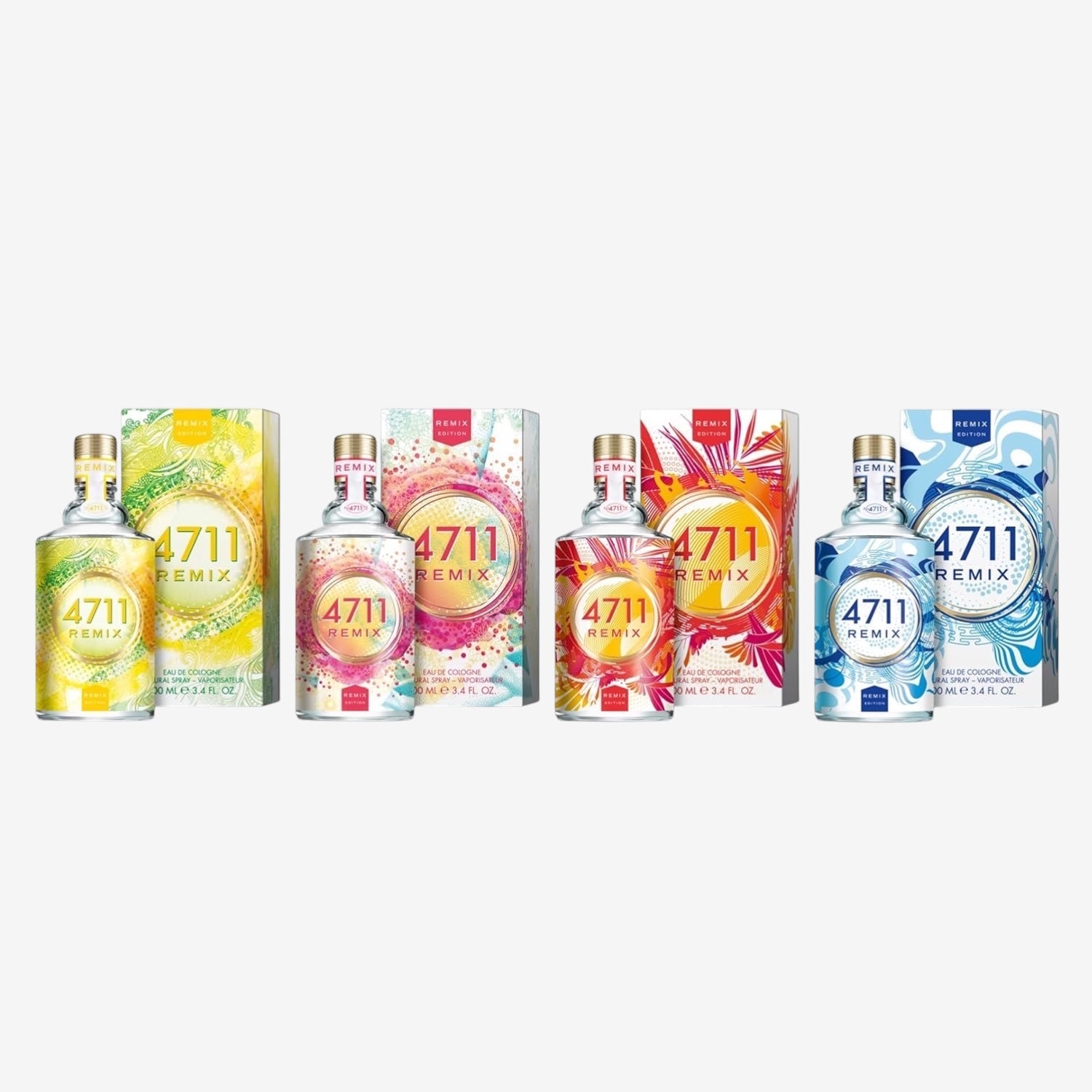 4711® Remix Cologne Limette - Sparkling Island I Eau de Cologne - fruchtig - spritzig - sommerlich - die fruchtig-frische Limitte neu im prickelnden Mix! I 100ml Natural Spray Vaporisateur