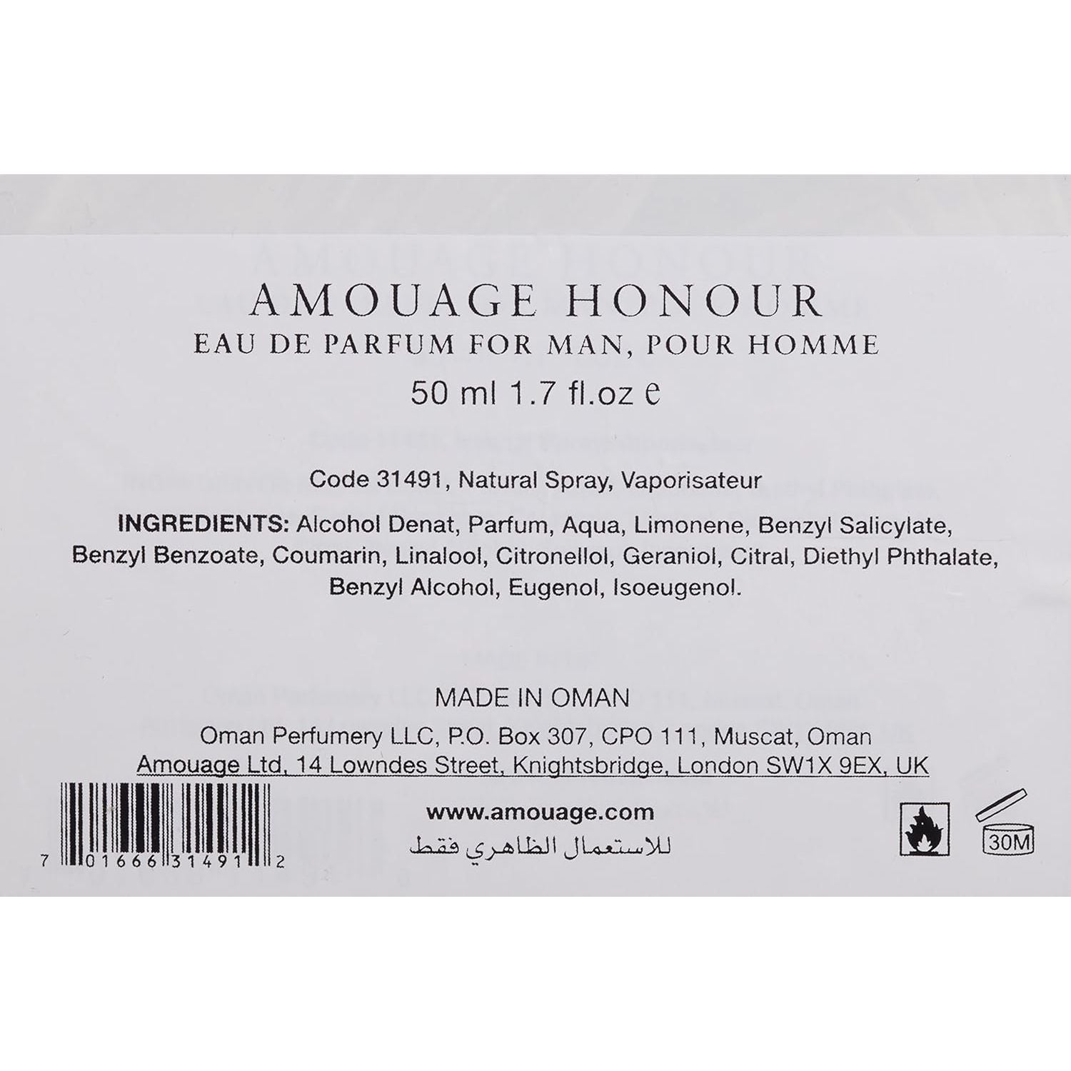 Amouage Honour EDP Man 50 ml, 1er Pack (1 x 1 ml)