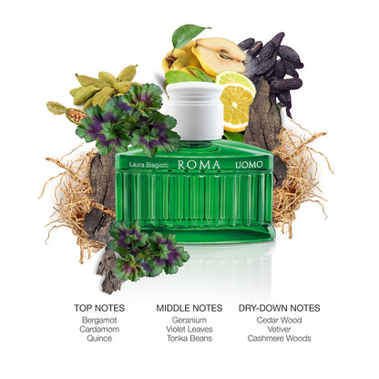 Laura Biagiotti, Roma Uomo Green Swing Man, Eau de Toilette, Herrenduft, 125 ml