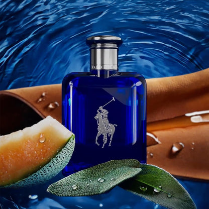 Ralph Lauren Polo Blue Eau de Toilette für Herren, erfrischend-aromatischer Duft mit Melone, Gurke & Mandarine, für den aktiven Mann