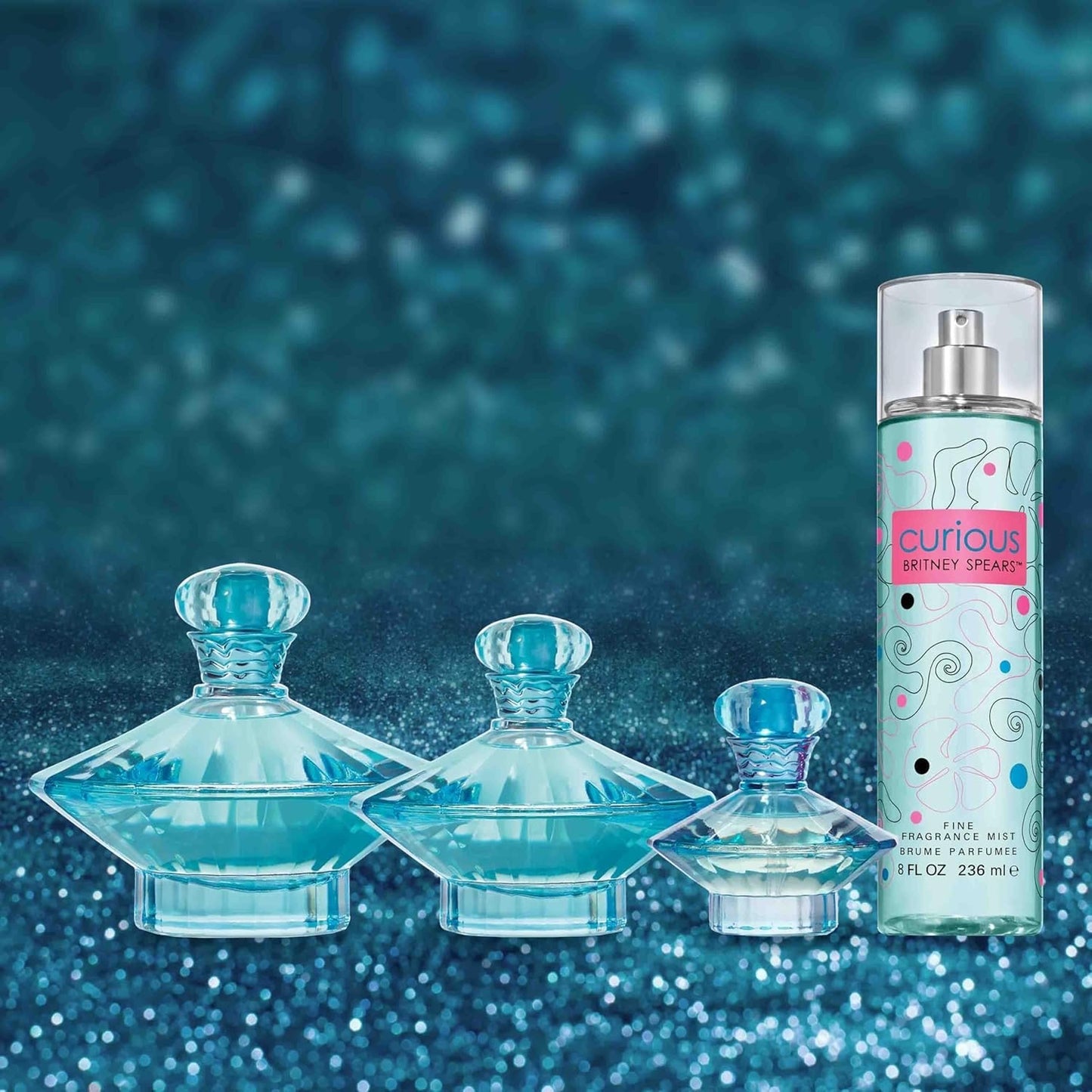 Britney Spears Curious 30 ml – Eau de Parfum für Damen – Weißer Blumenduft – Noten von Magnolie, Jasmin und Vanille-Moschus – Parfum Damen – Aqua-Glasflakon
