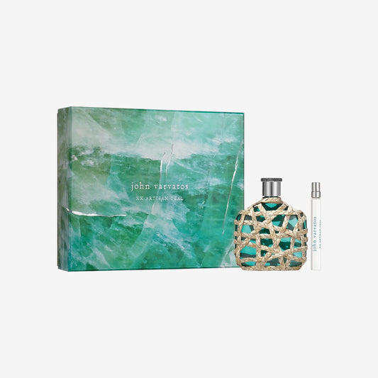John Varvatos XX Artisan Teal Duo, Eau de Toilette für Herren, Zerstäuber, Taschenzerstäuber, Reisegröße, Wasserduft