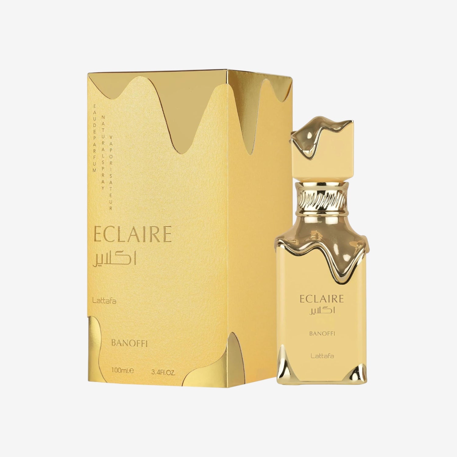 Lattafa Eclaire Banoffi, Eau de Parfum, Goldfarben, Luxuriöses Parfüm für Damen und Herren, 100 ml