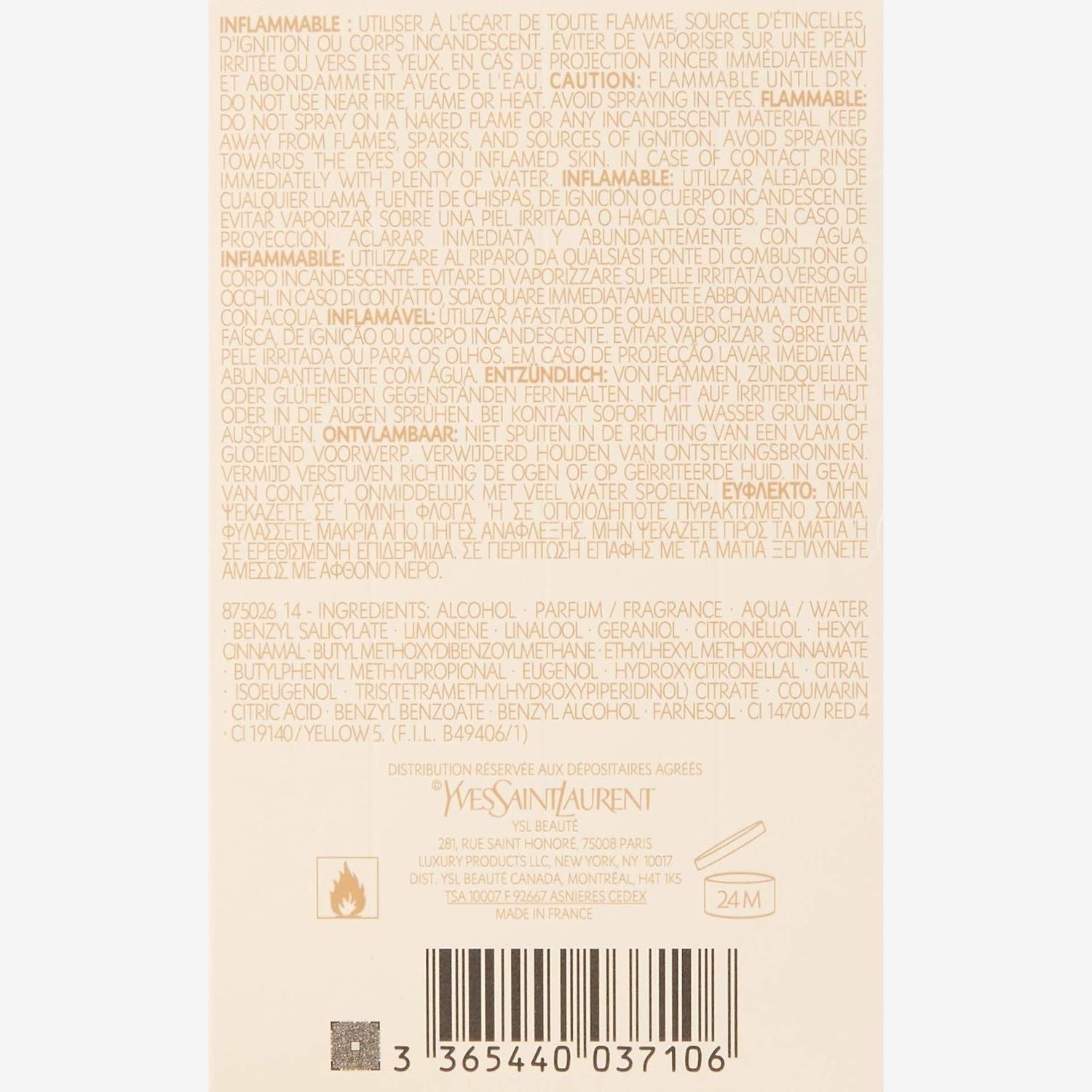 Yves Saint Laurent Nu Eau de Parfum Zerstäuber 80 ml