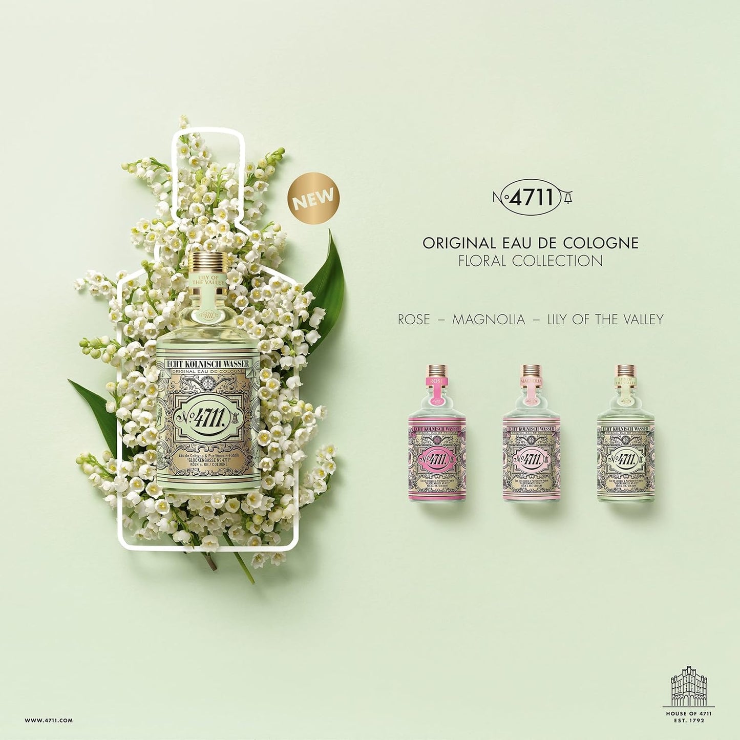 4711® Floral Collection Lily of the Valley | Eau de Cologne: Rein - lieblich - zart | 100ml Natural Spray