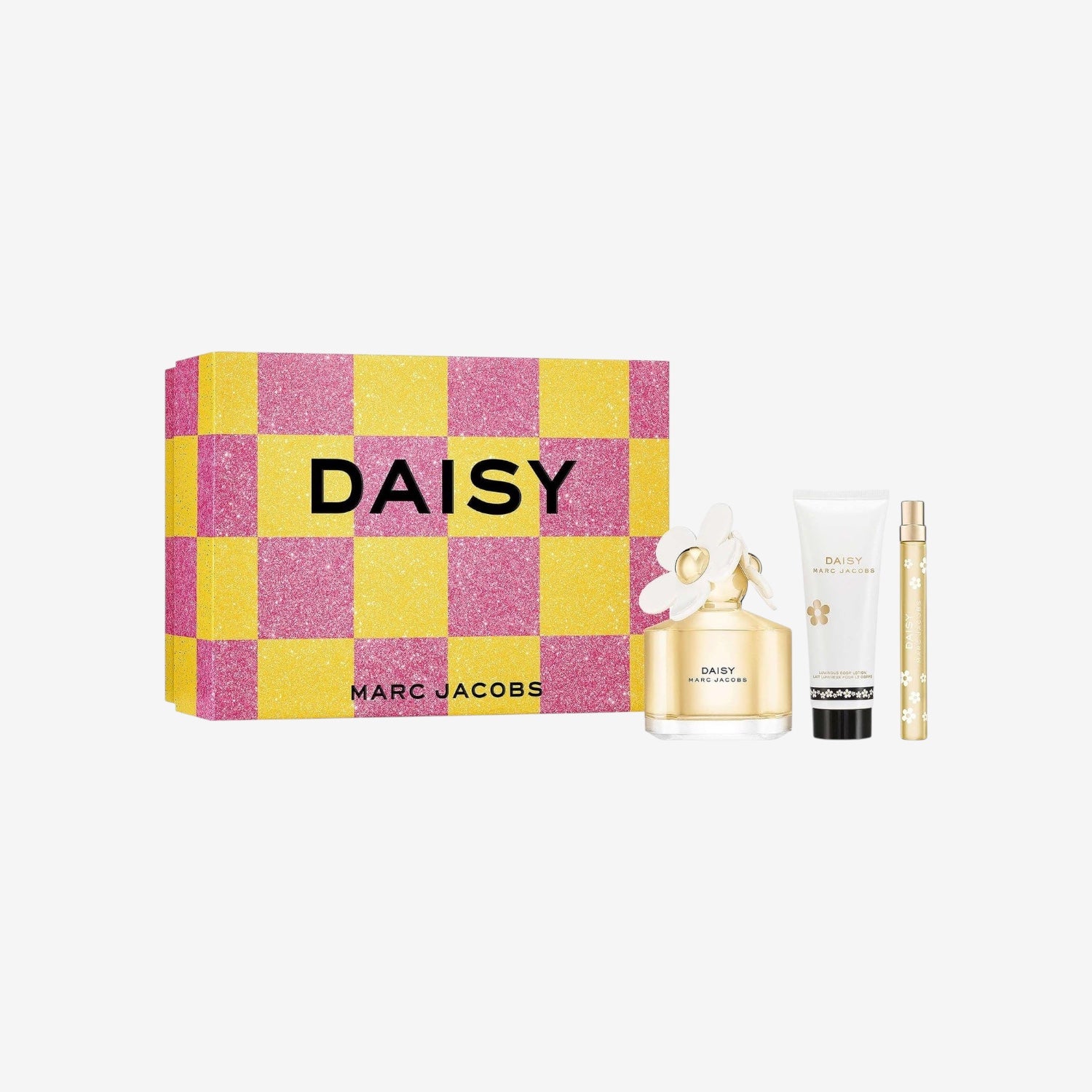 Marc Jacobs Daisy Eau de Toilette 100 ml Geschenkset 2024 (enthält 100 ml EDT, 75 ml Bodylotion und 10 ml Reisespray)
