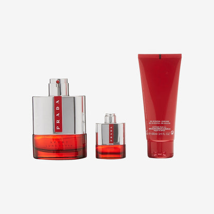 Prada Luna Rossa Sport Set 100ml Eau de Toilette + 100ml Shower Gel + 9ml EDT Miniatur Spray