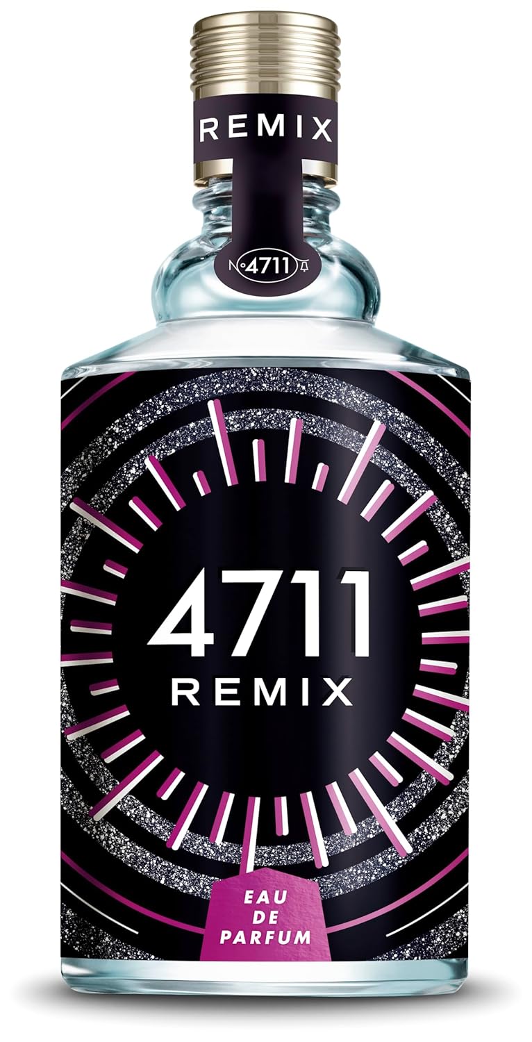 4711 Remix Electric Night Eau de Parfum, 100 ml: Damen Parfüm mit Zitrone, Pfingstrose, Zedernholz, Vanille – elektrisierender, intensiver, unwiderstehlicher Duft für Frauen