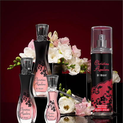 Christina Aguilera - By Night Parfüm, femininer, verführerischer und sinnlicher Duft, mit Pfirsichblüte, blumige, orientalische und fruchtige Noten, ideal für den Sommer, Parfüm für Damen, 30 ml