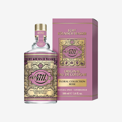 4711® Echt Kölnisch Wasser I Floral Collection - ROSE - Eau de Cologne - florale Neuinterpretation der Ikone - romantisch – weiblich – sanft I 100ml Natural Spray Vaporisateur
