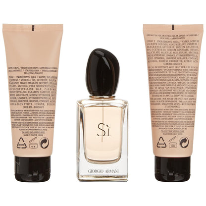 Giorgio Armani Si Set femme/woman, Eau de Parfum Vaporisation/Spray 50 ml, Bodylotion 75 ml, Duschgel 75 ml, 1er Pack (1 x 200 ml)