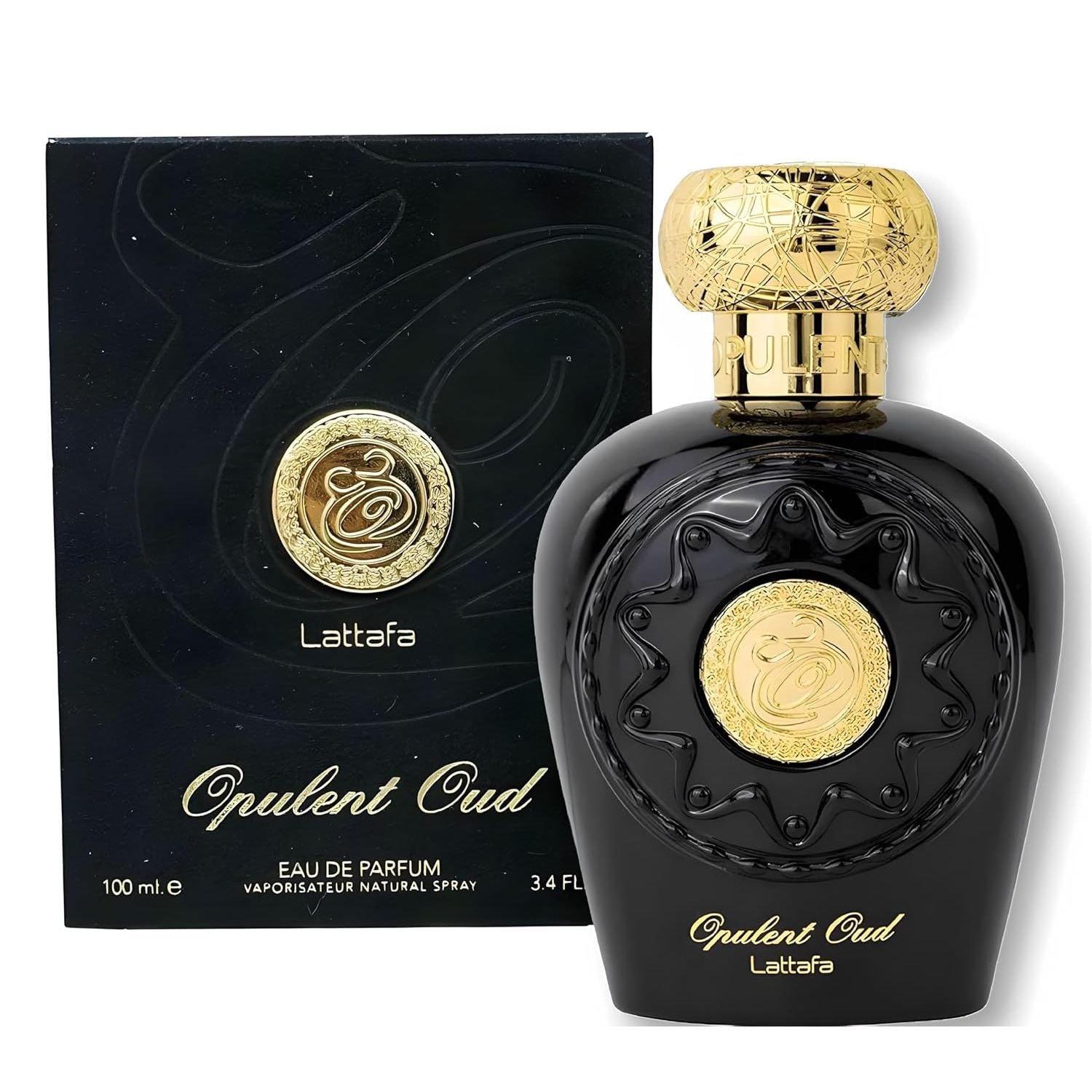 Lattafa Halal Attar Opulent Oud Musk Blue Black White Eau de Parfum, Zerstäuber, 100 ml (Parfum,100ml(1erPack))