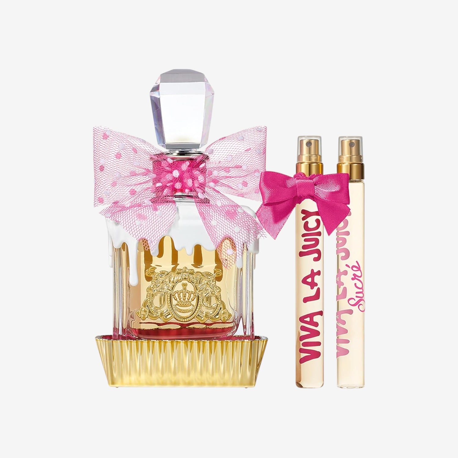 Juicy Couture – Viva La Juicy Sucré 3-teiliges Set, Gourmand-Duft mit süßem Amber, Mandarinen & Vanille, Unwiderstehliches Eau de Parfum für Damen, Langanhaltende Damendüfte für das Viva-Girl
