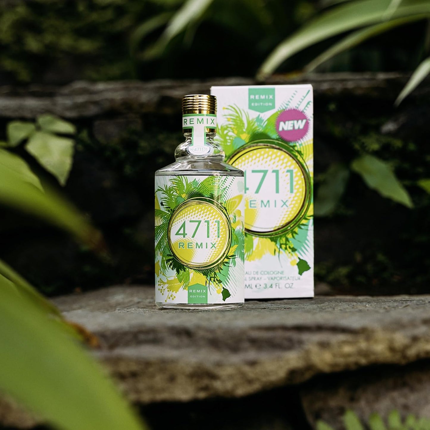 4711® Remix Cologne Green Oasis I Eau de Cologne - spritzig - frei - abenteuerlustig - für wahre Lebensfreude! I 100ml Natural Spray Vaporisateur