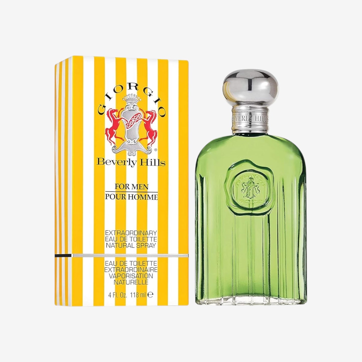 Giorgio Beverly Hills - Eau de Toilette für Männer, Holziger und Orientalischer Duft, Spray Spray, Fruchtige Noten, Markant und Kühn - 118 ml