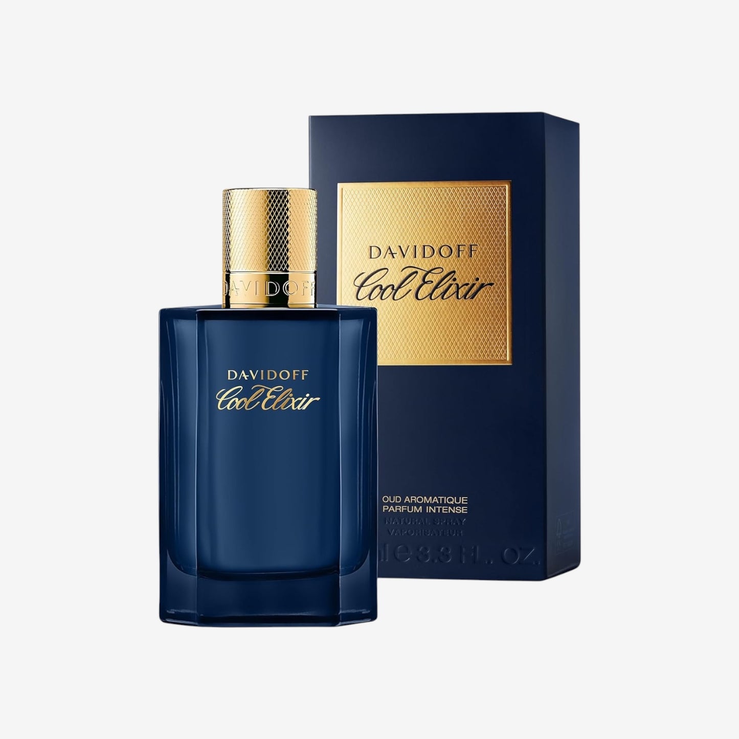 Davidoff Cool Elixir – Oud Parfum Intense – Mit Noten von Rosenoxid, Lavandin und einem Oud-Akkord – Luxus Parfums für Herren – Langanhaltender Duft