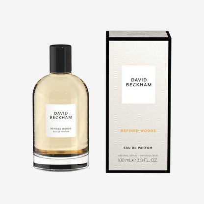 David Beckham Refined Woods, Eau de Parfum for him, orientalisch-holziger Herrenduft, Glasflakon, 100 ml
