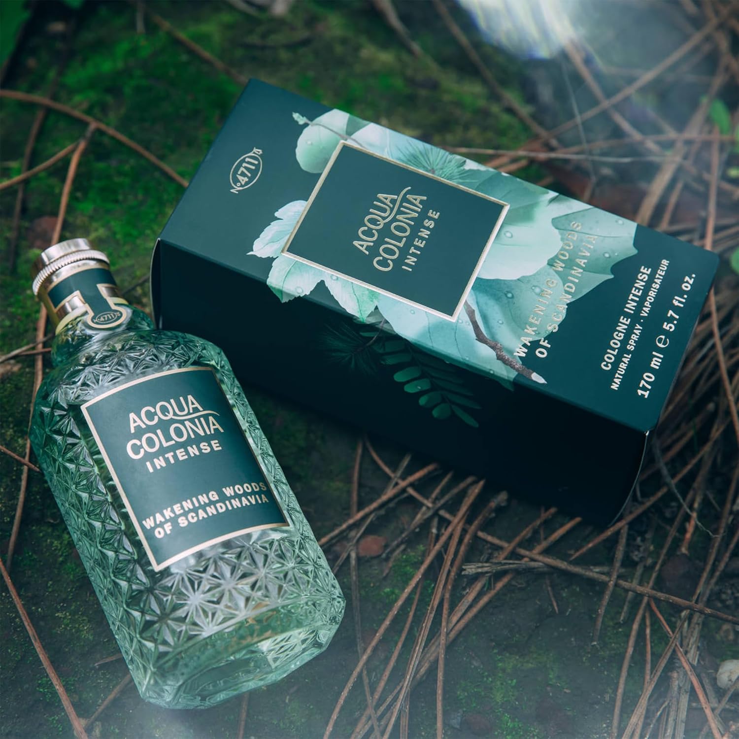 4711 Acqua Colonia® Intense Wakening Woods of Scandinavia | Eau de Cologne - aromatisch-holzig - Wellness für die Sinne | 50ml Natural Spray