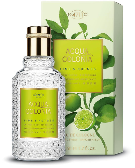4711 Acqua Colonia® Lime & Nutmeg | Eau de Cologne - erfrischend - Wellness für die Sinne | 50ml Natural Spray