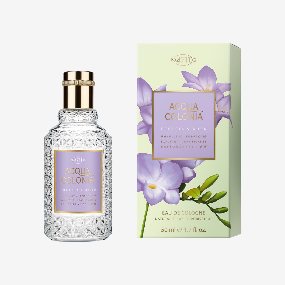 4711 Acqua Colonia® Freesia & Musk | Eau de Cologne - umhüllend - Wellness für die Sinne | 100ml Natural Spray