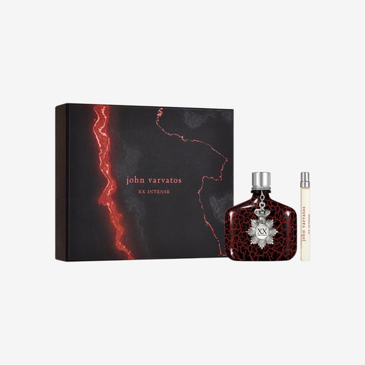 John Varvatos Set XX Intense Duo, Eau de Toilette für Herren, Zerstäuber, Taschenzerstäuber, Reisegröße, Wasserduft