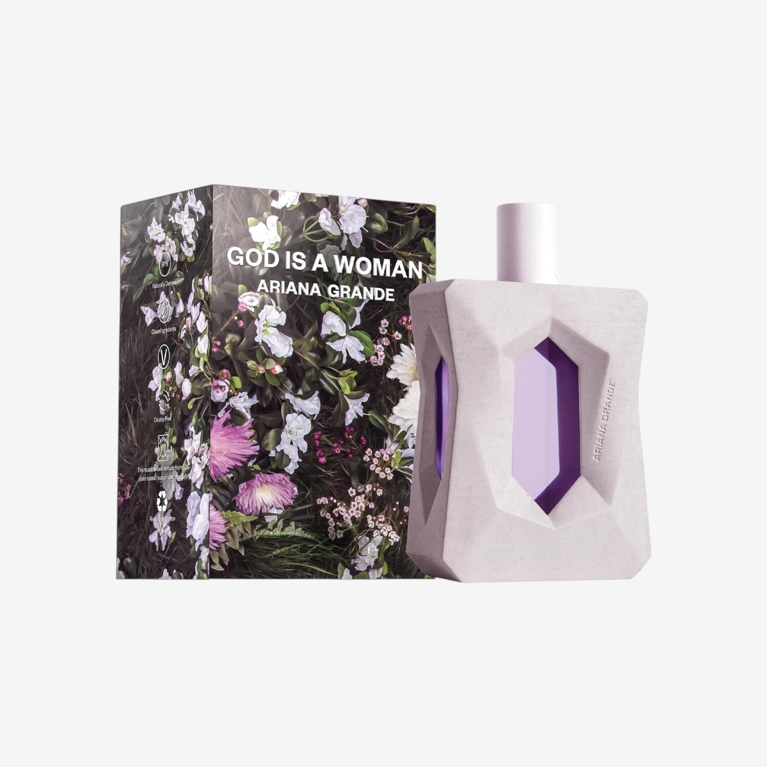 Ariana Grande God is a Woman Eau de Parfum, fruchtiger Moschusduft, Noten von Orris, Birne, Vanille, Zedernholz, Damenparfüm