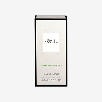 David Beckham Aromatic Greens, Eau de Parfum for him, holzig-grüner Herrenduft, Glasflakon, 100 ml