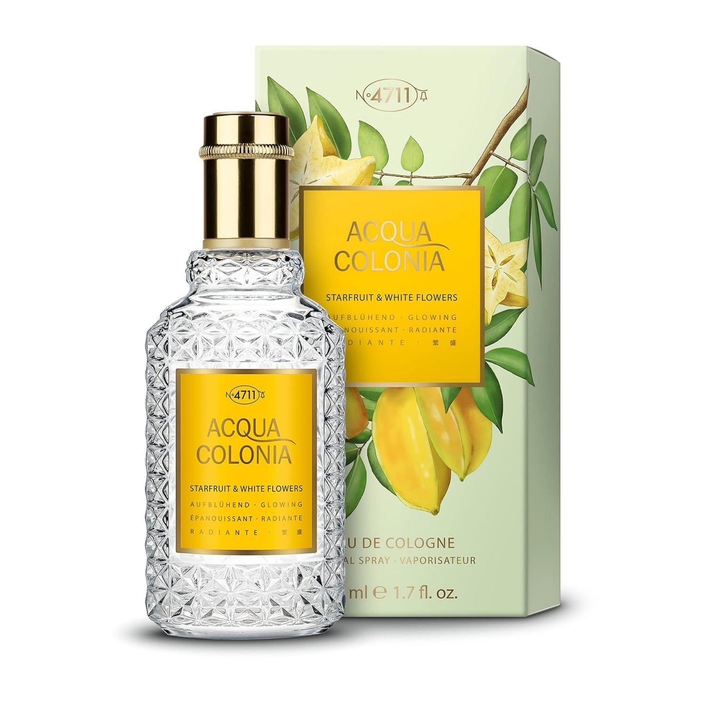 4711 Acqua Colonia® Starfruit & White Flowers | Eau de Cologne - aufblühend - Wellness für die Sinne | 50ml Natural Spray