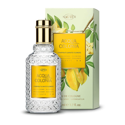 4711 Acqua Colonia® Starfruit & White Flowers | Eau de Cologne - aufblühend - Wellness für die Sinne | 50ml Natural Spray